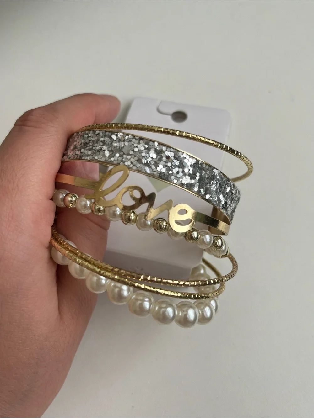 The Children's Place Girls Love Bangle Bracelet 7-Pack - Multi NWT
